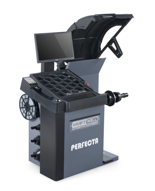 Балансировочный станок KraftWell PERFECTA, легковой, автомат, 220В, сенсорный экран, пневмозажим