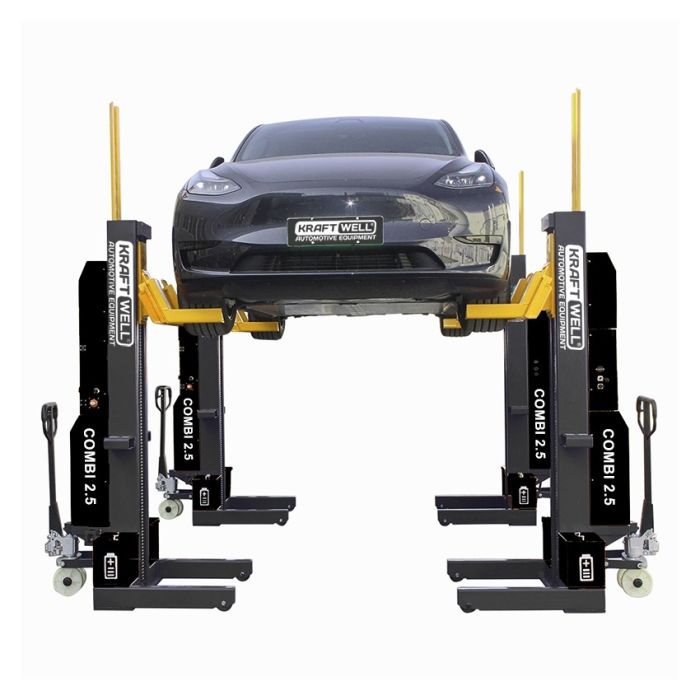 Подъёмник подкатной электрогидравлический 10 тонны (4х2,5т) KraftWell COMBI2.5 (KRW2.5H)