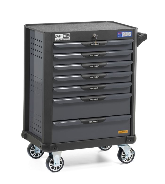 Тележка инструментальная KraftWell KRW-T7D, закрытая, 7 ящиков