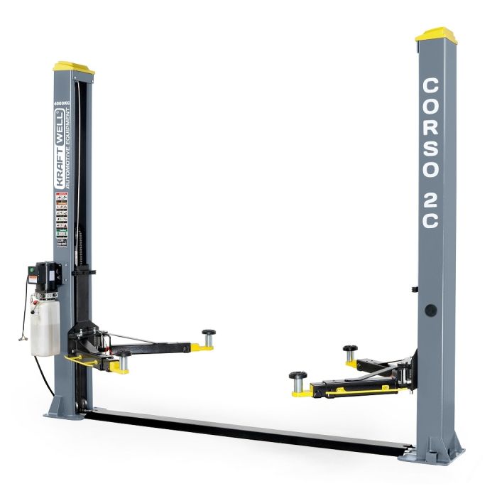 Подъемник двухстоечный автомобильный 4 тонны KraftWell CORSO 2C, электрогидравлический, 380В