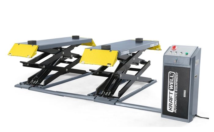 Подъемник ножничный электрогидравлический 3,5т KraftWell FORBI 3.5B, 380В, автомобильный