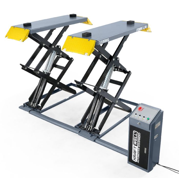 Подъемник ножничный электрогидравлический 3,5т KraftWell FORBI 3.5B, 380В, автомобильный