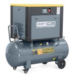 Винтовой компрессор KraftWell KRW-PSC680-200L, прямой привод, 10бар, 680л/мин, IP54, 380В, 200л