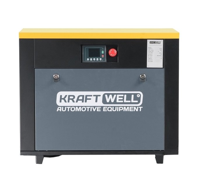 Винтовой компрессор KraftWell VENTOS 5.5, прямой привод, 8/10бар, 680/550л/мин, IP54, 380В