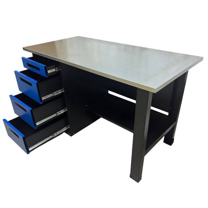 Верстак слесарный Great Wolf GWT-V1400BL, 4 ящика