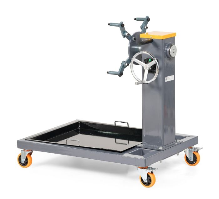 Стенд для разбора двигателей KraftWell ROTO 500, 500 кг, с редуктором