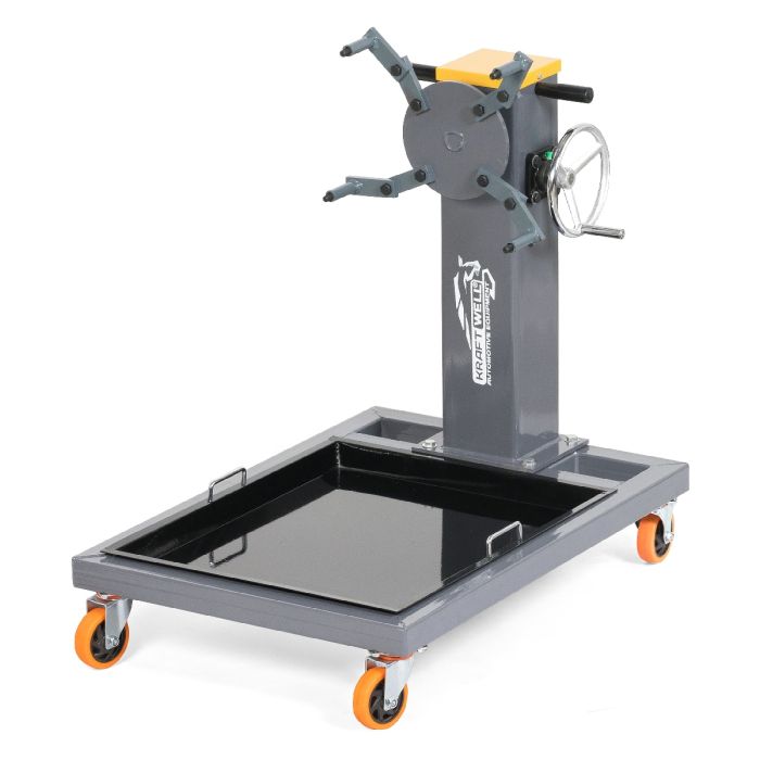 Стенд для разбора двигателей KraftWell ROTO 500, 500 кг, с редуктором