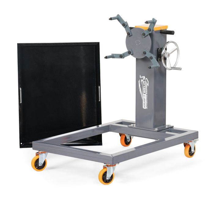 Стенд для разбора двигателей KraftWell ROTO 500, 500 кг, с редуктором