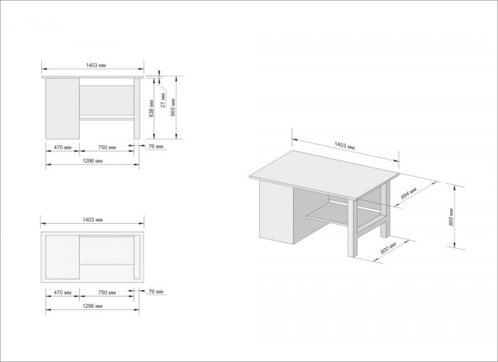 Верстак слесарный Great Wolf GWT-V1400BL, 4 ящика