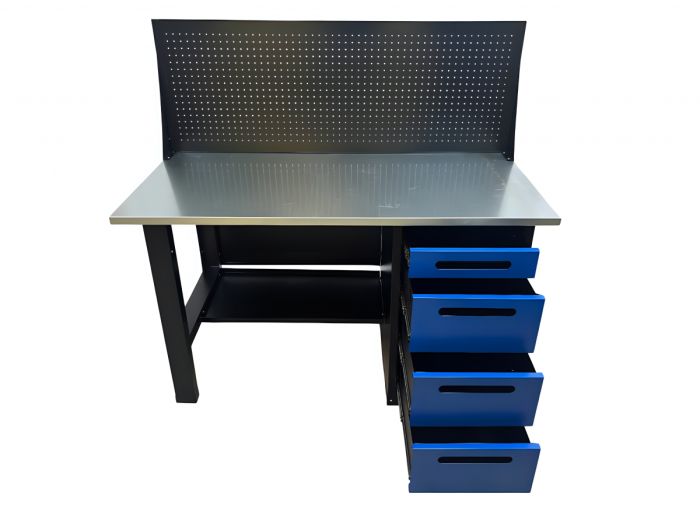 Верстак слесарный Great Wolf GWT-V1400B1, 4 ящика, с экраном