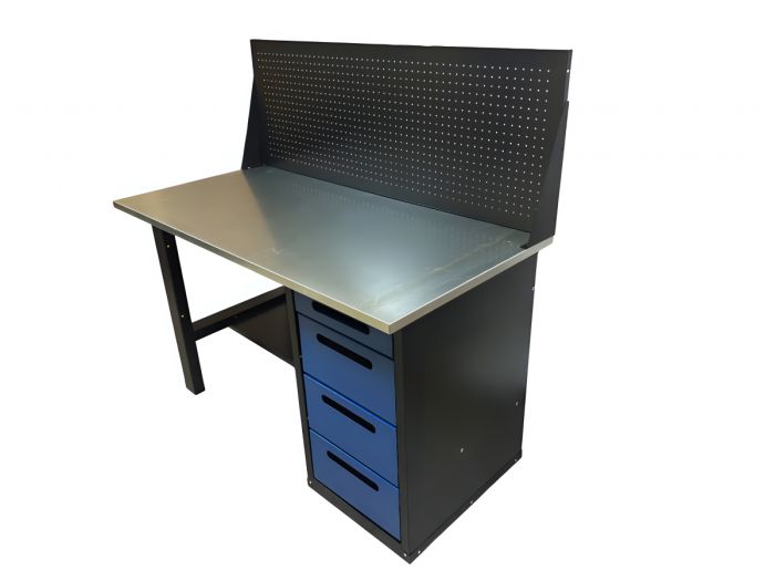 Верстак слесарный Great Wolf GWT-V1400B1, 4 ящика, с экраном