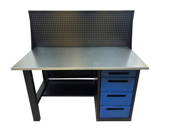 Верстак слесарный Great Wolf GWT-V1400B1, 4 ящика, с экраном