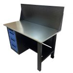 Верстак слесарный Great Wolf GWT-V1400BL1, 4 ящика, с экраном