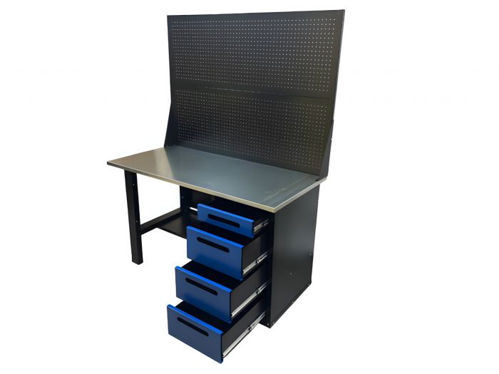 Верстак слесарный Great Wolf GWT-V1400B2, 4 ящика, дв.экран