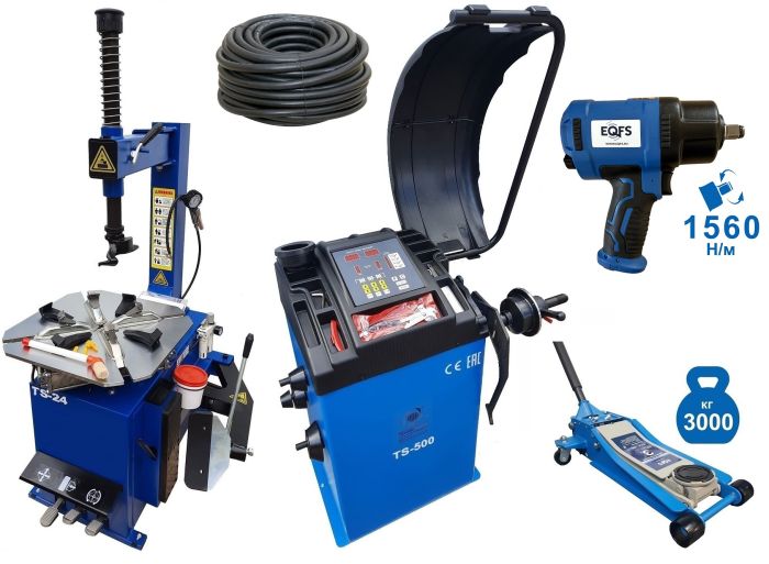 Комплект шиномонтажного оборудования Техносоюз полуавтоматический №1