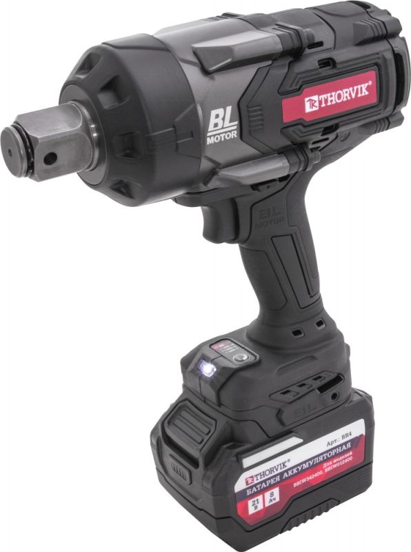 Гайковерт аккумуляторный ударный Thorvik BBIW012400, 1", 2400 Нм, в кейсе