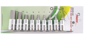 Набор торцевых головок HEX Hans 46026-9C, 1/2", 5-17мм, 9 предметов, без кейса