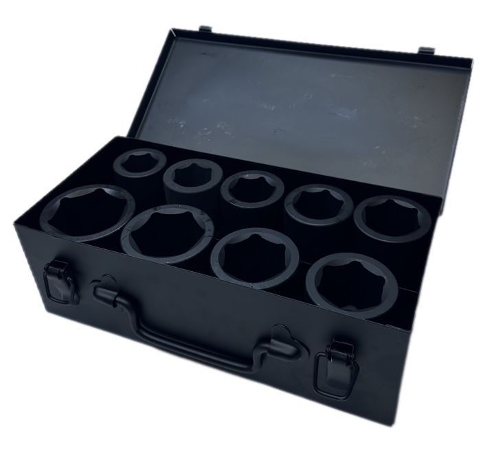 Набор длинных ударных головок 6-гр. STANKO CS1239, 1", 27-50мм, 9шт.