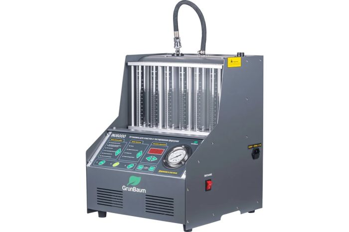 Стенд для тестирования и УЗ очистки Grunbaum INJ6000 GB71004, для 6-ти форсунок, 220В