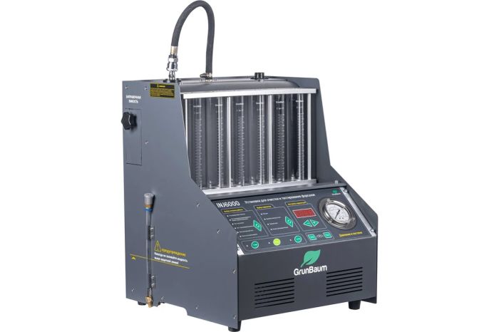 Стенд для тестирования и УЗ очистки Grunbaum INJ6000 GB71004, для 6-ти форсунок, 220В