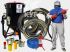 Комплект пескоструйного аппарата PST-PREMIUM с защитой оператора, рукав 5м, бочка 200л