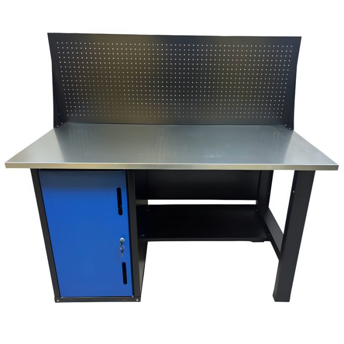 Верстак слесарный Great Wolf GWT-V1400TL1, тумба с дверью, экран