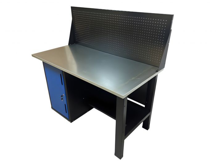 Верстак слесарный Great Wolf GWT-V1400TL1, тумба с дверью, экран