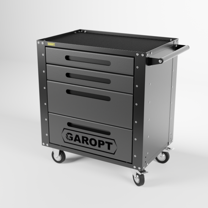 Тележка инструментальная Garopt Low-cost GT4.GREY, закрытая, 4 ящика