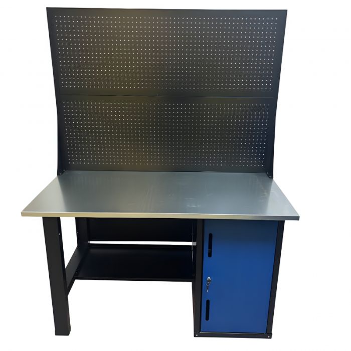 Верстак слесарный Great Wolf GWT-V1400T2, тумба с дверью, дв. экран