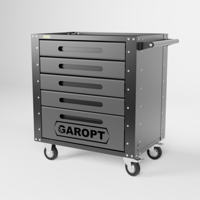 Тележка инструментальная Garopt Low-cost GT5.GREY, закрытая, 5 ящиков