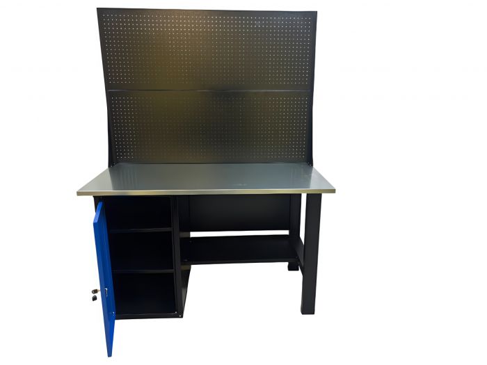 Верстак слесарный Great Wolf GWT-V1400TL2, тумба с дверью, дв. экран