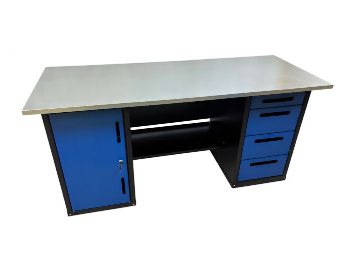 Верстак слесарный Great Wolf GWT-V1800B, 2 тумбы, 4 ящика, тумба с дверью