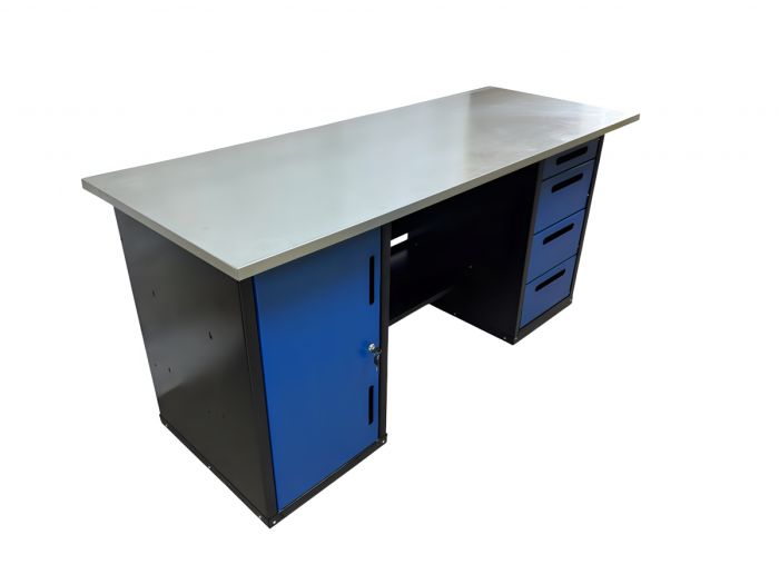 Верстак слесарный Great Wolf GWT-V1800B, 2 тумбы, 4 ящика, тумба с дверью