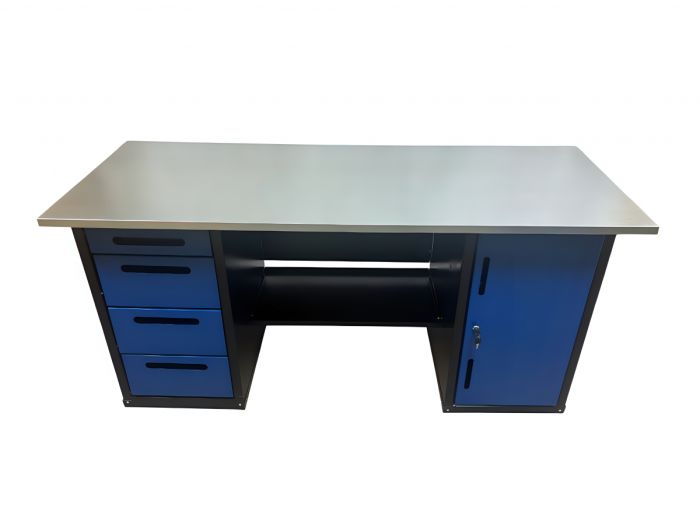 Верстак слесарный Great Wolf GWT-V1800BL, 2 тумбы, 4 ящика, тумба с дверью