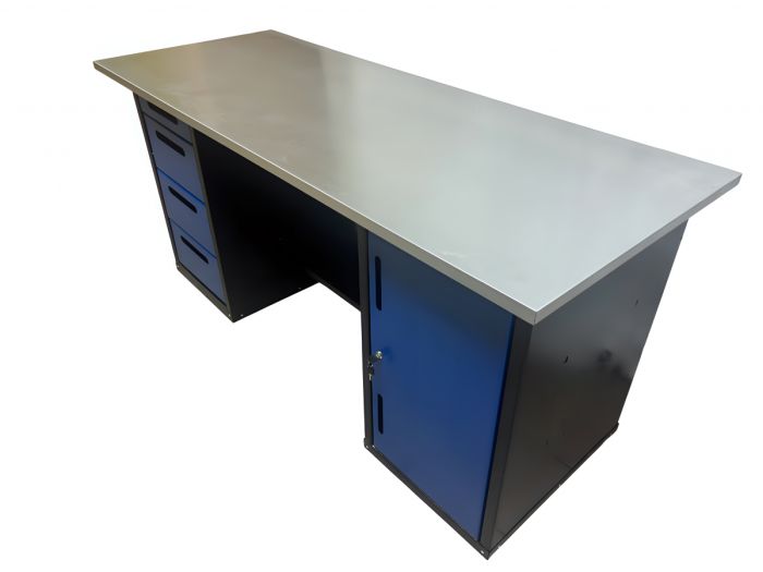 Верстак слесарный Great Wolf GWT-V1800BL, 2 тумбы, 4 ящика, тумба с дверью