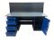 Верстак слесарный Great Wolf GWT-V1800BL1, 2 тумбы, 4 ящика, тумба с дверью, экран