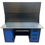 Верстак слесарный Great Wolf GWT-V1800B2, 2 тумбы, 4 ящика, тумба с дверью, дв. экран Верстак слесарный Great Wolf GWT-V1800B2, 2 тумбы, 4 ящика, тумба с дверью, дв. экран