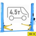Подъемник двухстоечный автомобильный 4,5 тонны Great Wolf GW-C4500, электрогидравлический, 380В