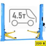 Подъемник двухстоечный автомобильный 4,5 тонны Great Wolf GW-C4500, электрогидравлический, 220В