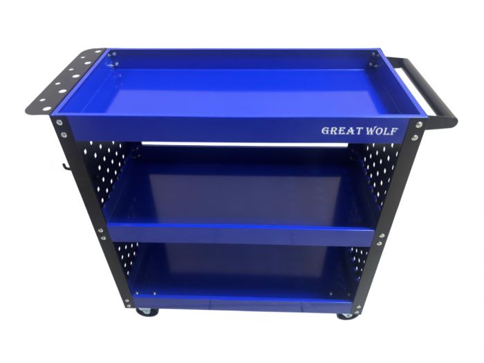 Тележка инструментальная Great Wolf GW-3ST3 Blue, открытая, 3 полки