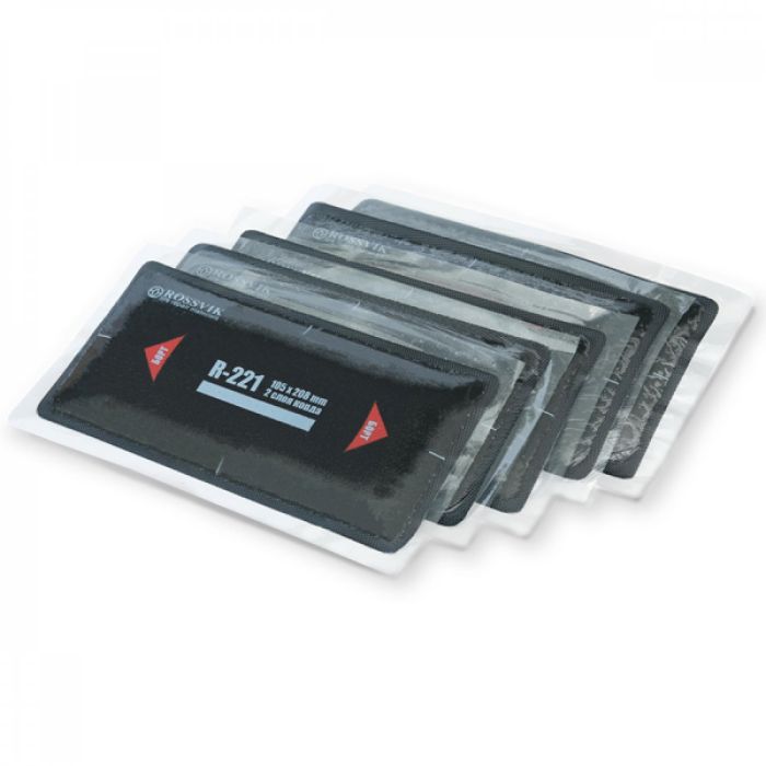 Пластыри для ремонта шин Rossvik R-221, термо, 2 слоя, 105х208мм, 5шт.