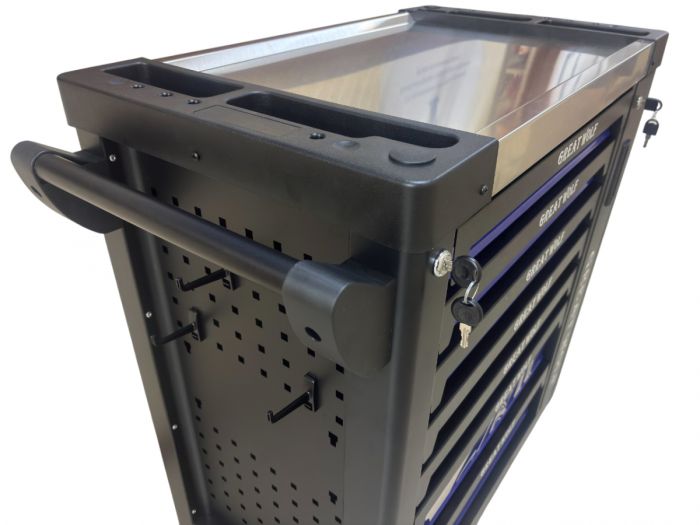 Тележка инструментальная Great Wolf GW-8ST 248 BLUE SET, 8 ящиков, с набором инструментов 248пр.