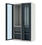 Шкаф инструментальный Ferrum TITAN 43.2203, двери со стеклом, 1 полка, 4 ящика