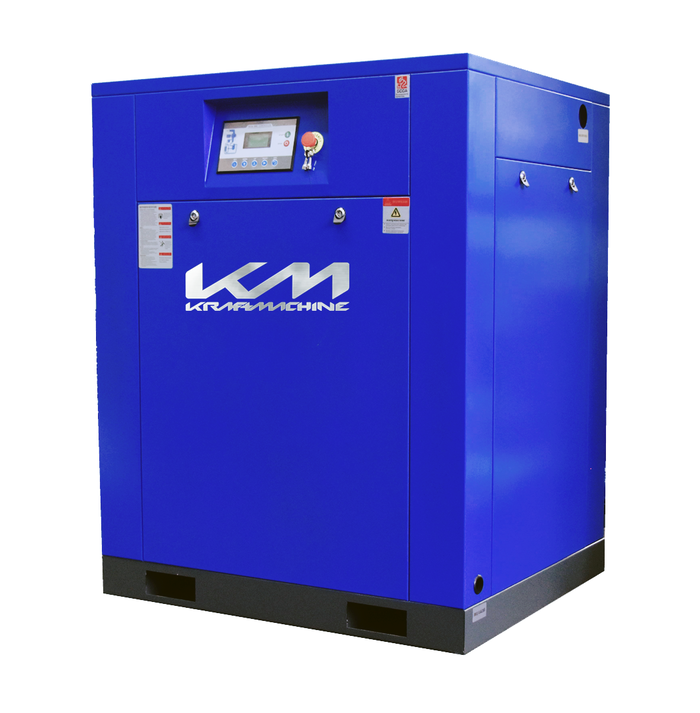 Винтовой компрессор KraftMachine KM22-8рВ-ЧРП, прямой привод, 8 бар, IP54, 3600л/мин, с частотным преобразователем