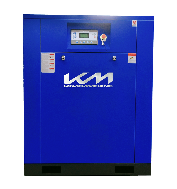 Винтовой компрессор KraftMachine KM22-8рВ-ЧРП, прямой привод, 8 бар, IP23, 3600л/мин, с частотным преобразователем