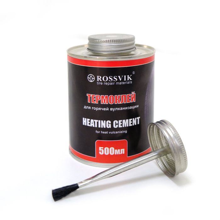 Термоклей для горячей вулканизации Rossvik TG.05.X.K.2, 500мл, банка с кистью