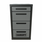 Тумба инструментальная для верстака Garopt GTY4.GREY серая, 4 ящика Тумба инструментальная для верстака Garopt GTY4.GREY серая, 4 ящика