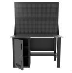 Верстак слесарный Garopt "Low Cost" GT1400STDPP2.grey, однотумбовый, экран, дверца