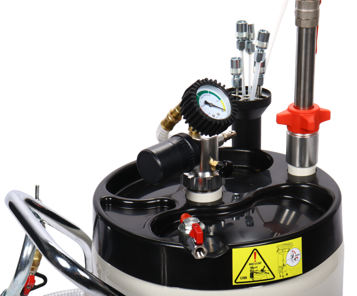 Установка для замены масла GTE GTE-T647765PRO, 65л, с поворотным поддоном 15л