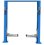 Подъемник двухстоечный автомобильный 4 тонны KraftWell KRW4DLU_blue, электрогидравлический, 380В